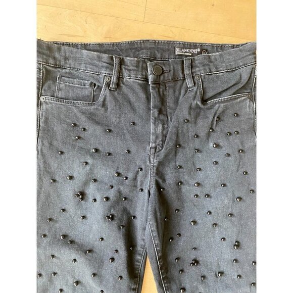 BLANKNYC Bnwot Pearl Embellished Raw Hem Skinny Jeans Sz 31 - Picture 4 of 8
